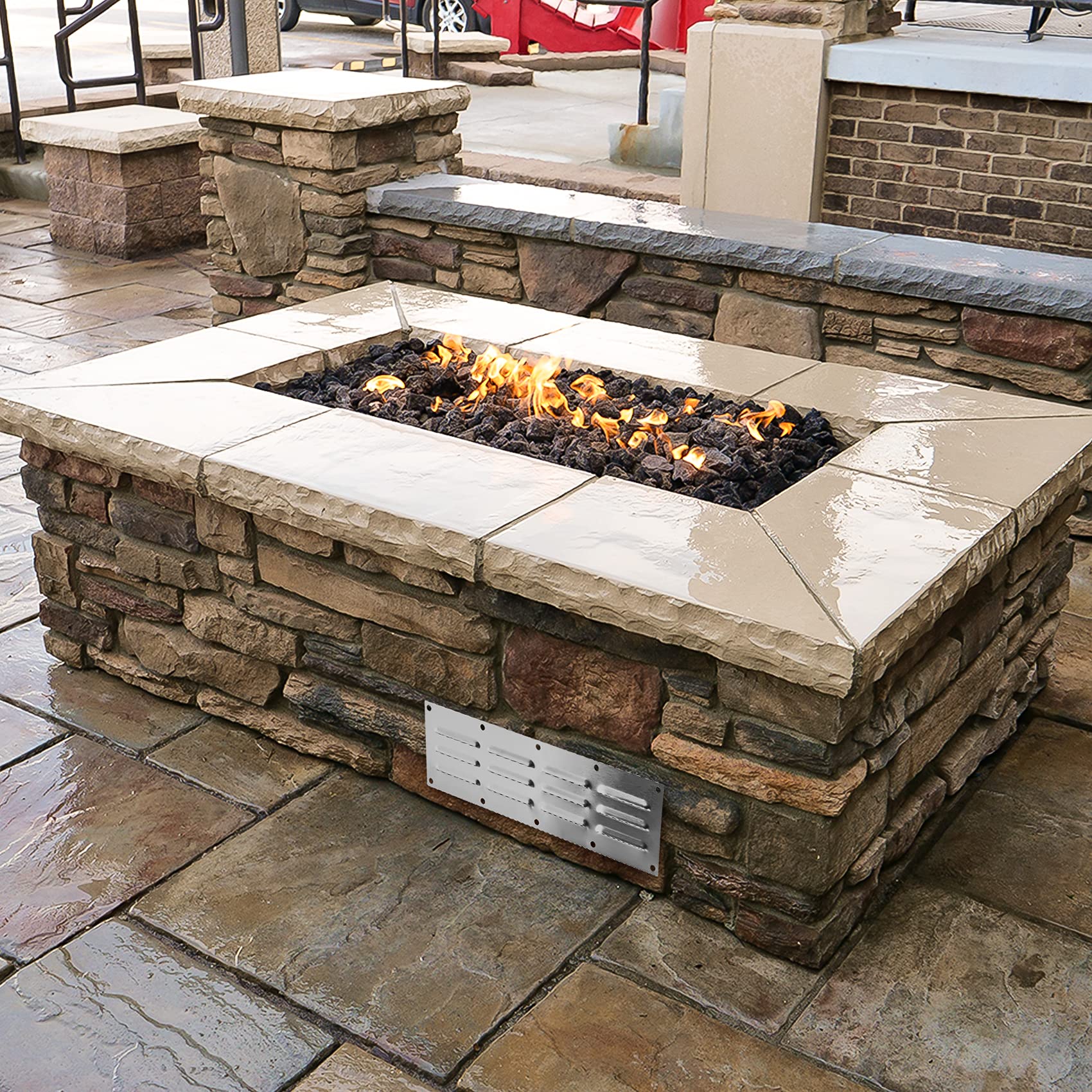 Princes　table Grill stone Amazon.com : Stanbroil Stainless Steel Venting Panel for Grill